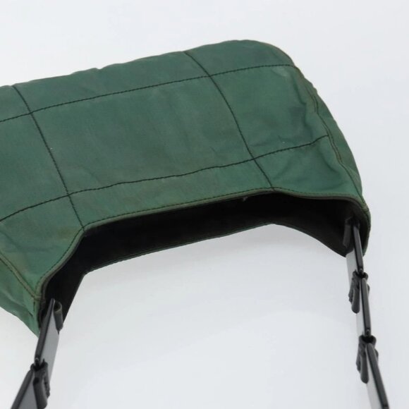 PRADA Quilted Chain Shoulder Bag Nylon plastic Green Auth - Picture 8 of 16